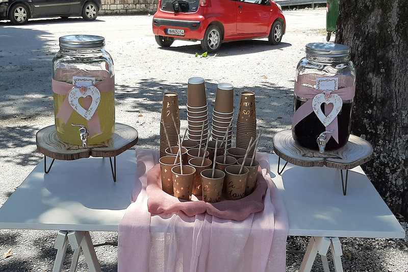 Pink &  ivory christening decor!