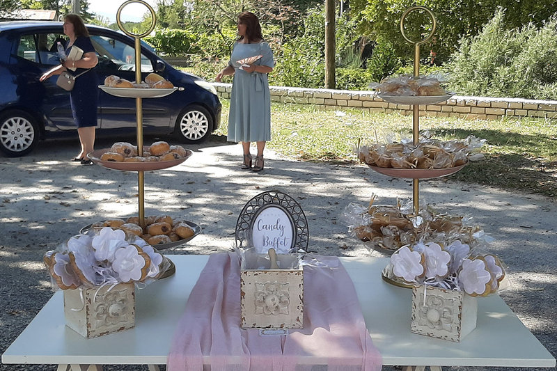 Pink &  ivory christening decor!