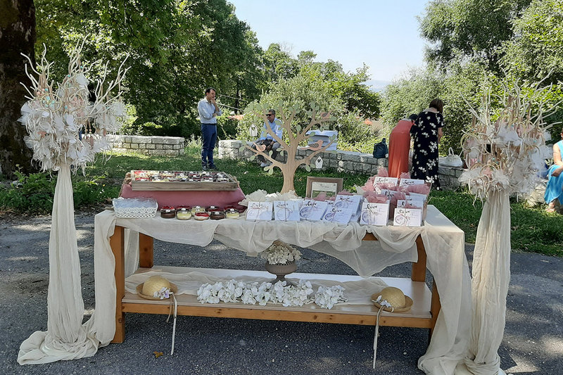 Pink &  ivory christening decor!