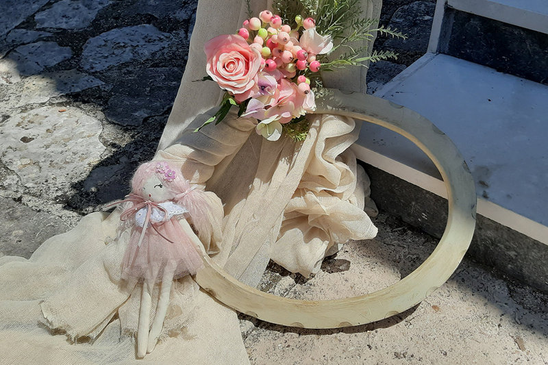 Pink &  ivory christening decor!