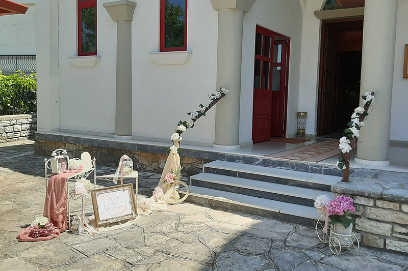 Pink &  ivory christening decor!