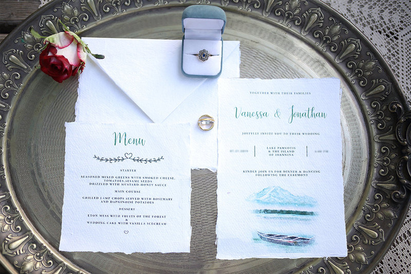 Wedding inspiration on the Island in Pamvotida Lake!