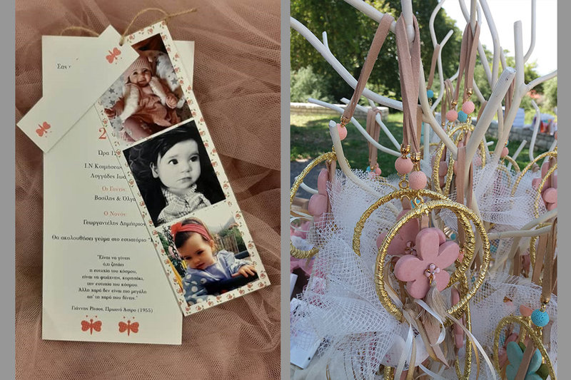 Pink &  ivory christening decor!