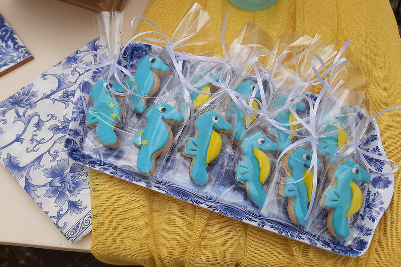 Christening in blue & yellow!