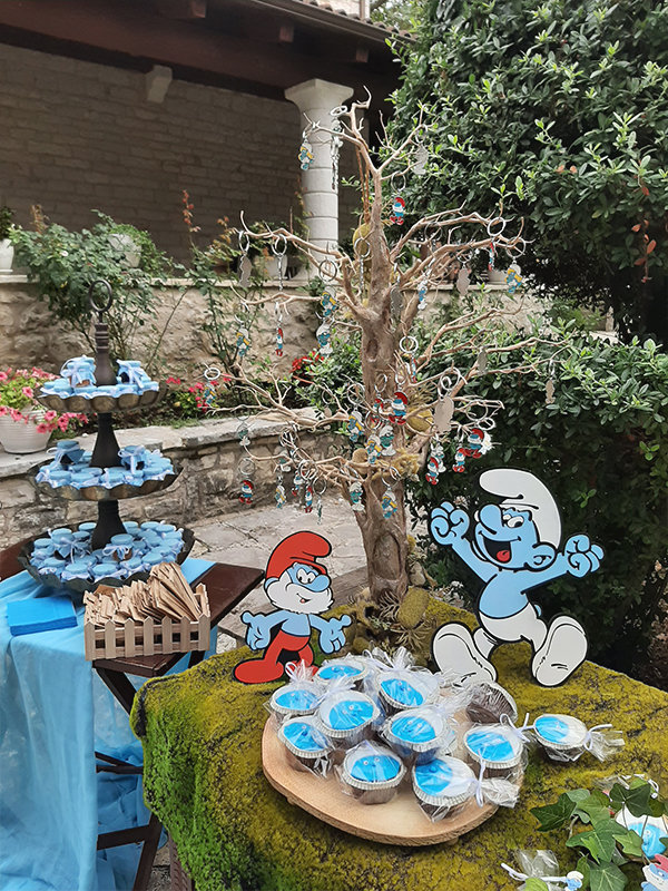 Smurfs christening theme!