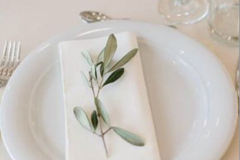 An olive themed wedding ceremony