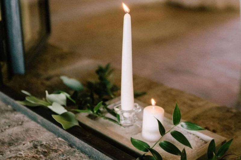 An olive themed wedding ceremony