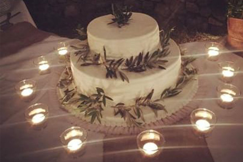 An olive themed wedding ceremony