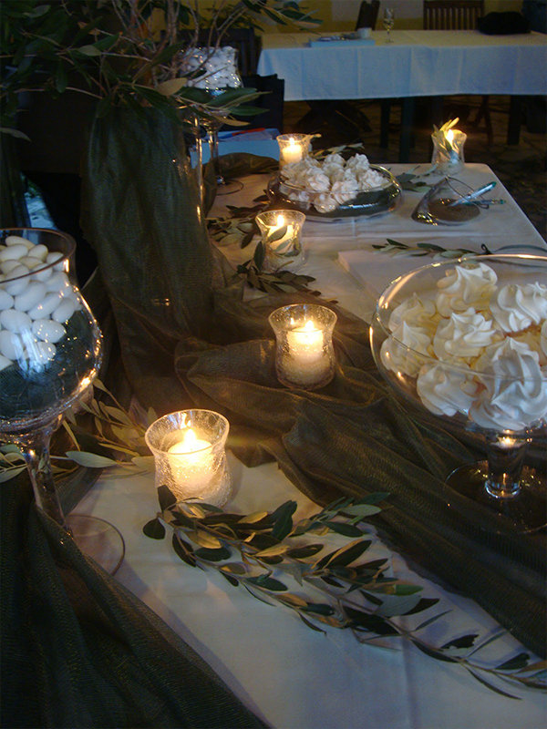 An olive themed wedding ceremony