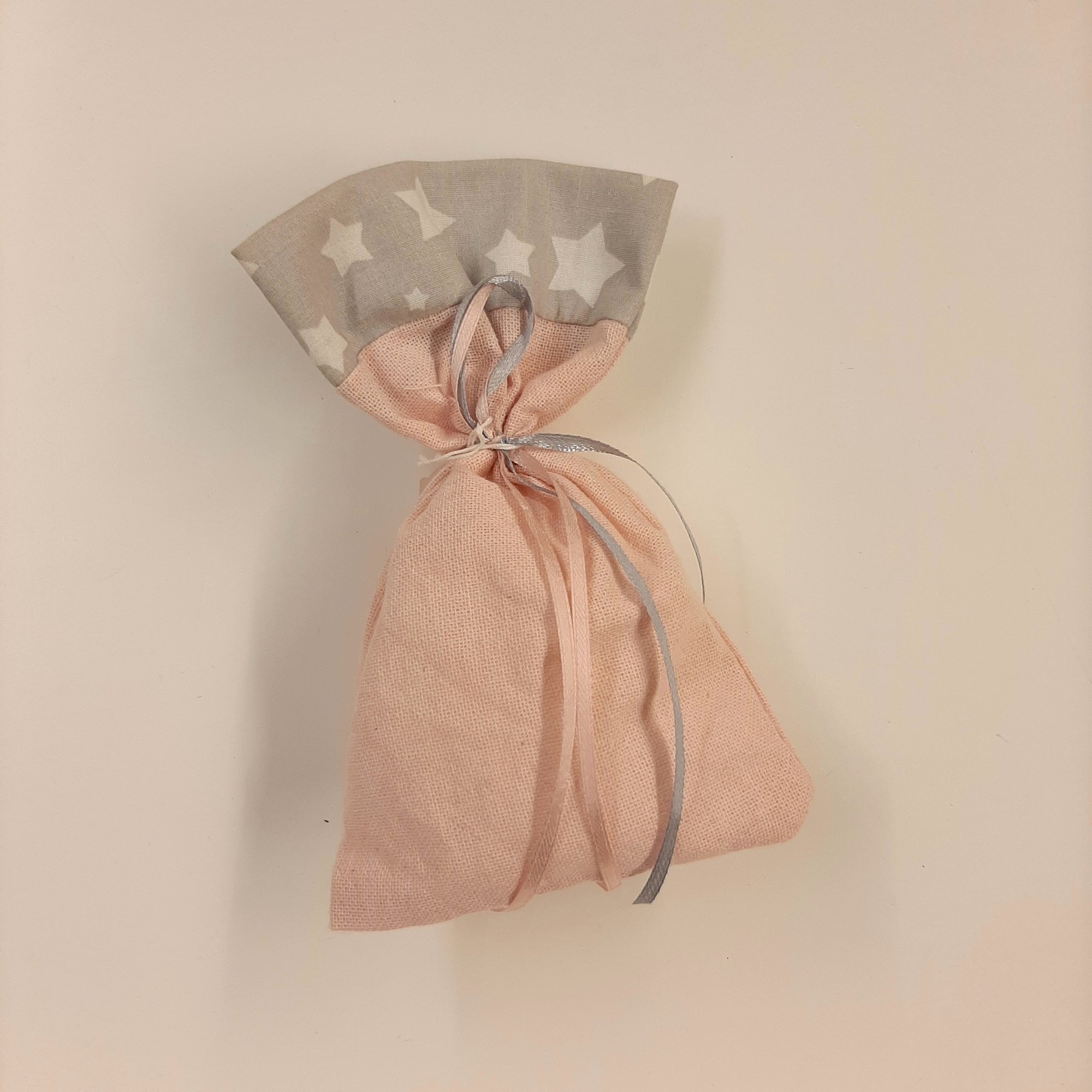 Pink linen pouch