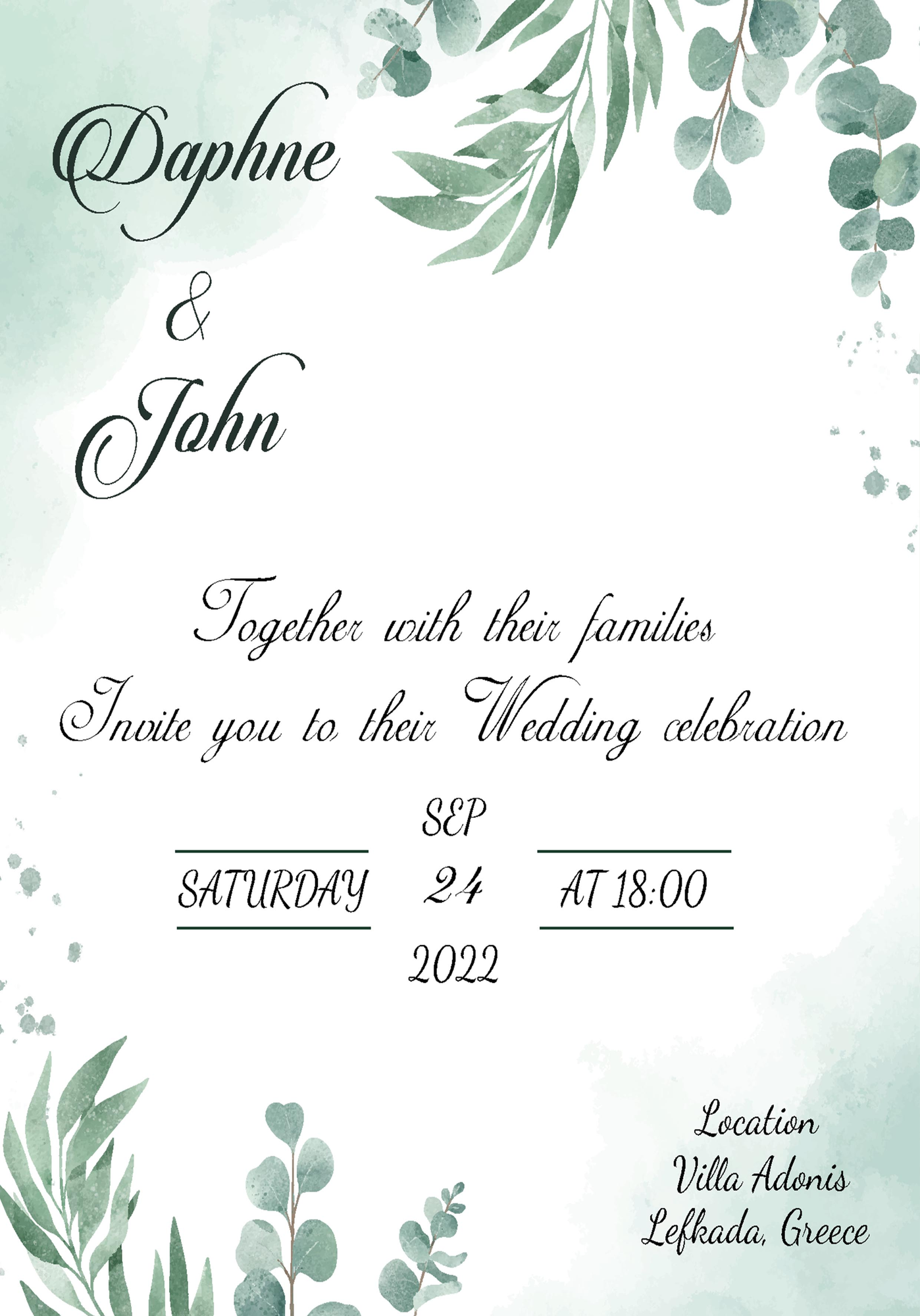 Wedding invitation